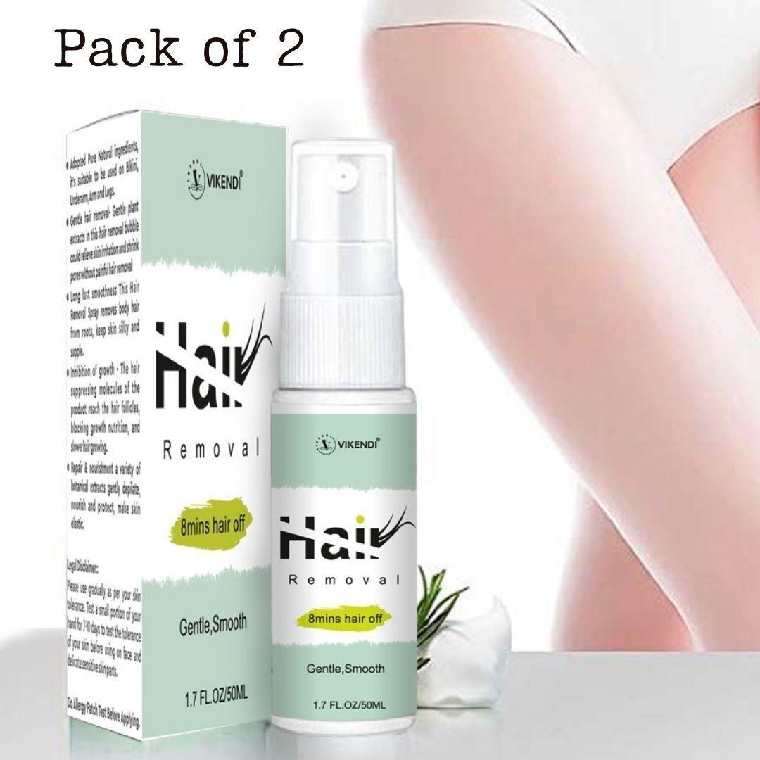 Hair Removal Spray No Stimulation Gentle Quickly Remove 50ML (Pack of 2)